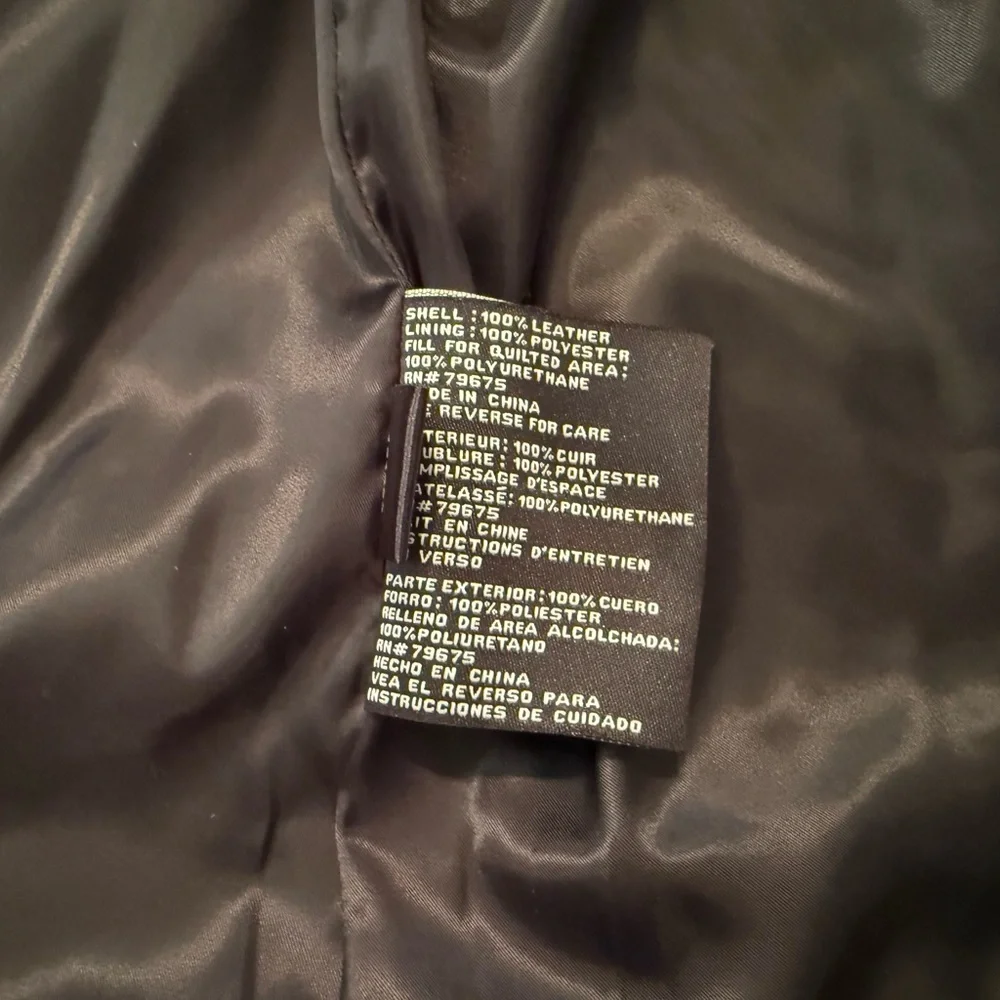 Michael Kors Black Leather Moto Jacket EUC / Like New - Picture 7 of 7